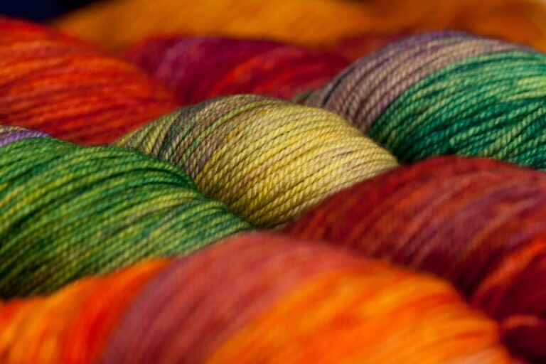 Colorful wool yarn balls